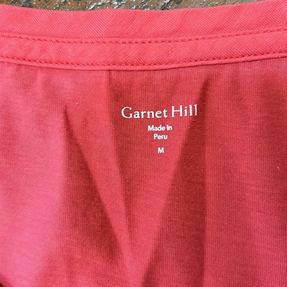 Garnet Hill Prima cotton ruched side tee szM - Picture 6 of 7